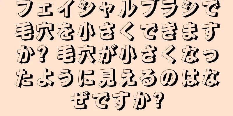 フェイシャルブラシで毛穴を小さくできますか? 毛穴が小さくなったように見えるのはなぜですか?