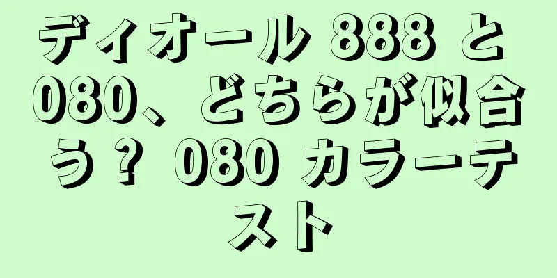ディオール 888 と 080、どちらが似合う？ 080 カラーテスト
