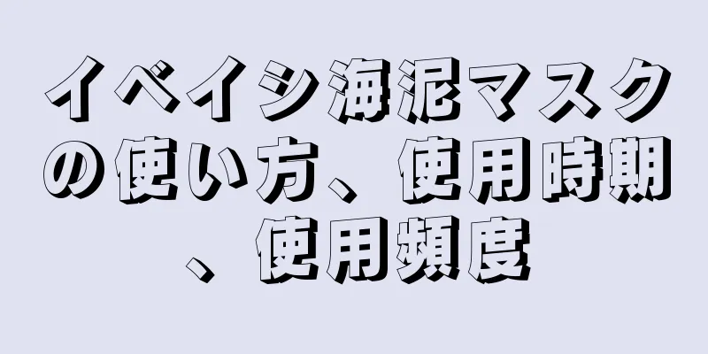 イベイシ海泥マスクの使い方、使用時期、使用頻度