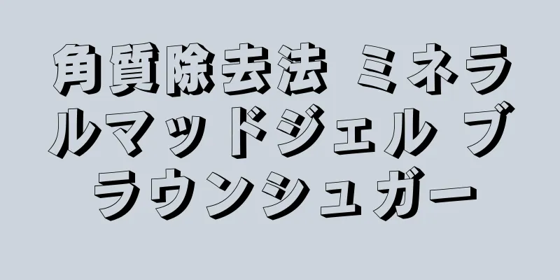 角質除去法 ミネラルマッドジェル ブラウンシュガー
