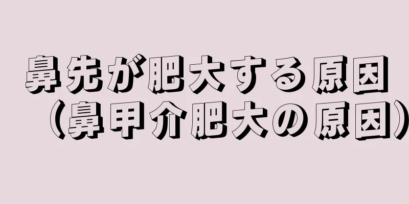 鼻先が肥大する原因（鼻甲介肥大の原因）