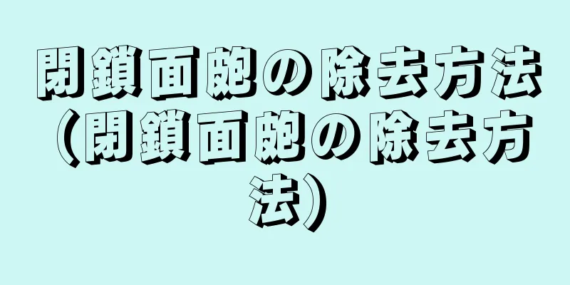 閉鎖面皰の除去方法 (閉鎖面皰の除去方法)
