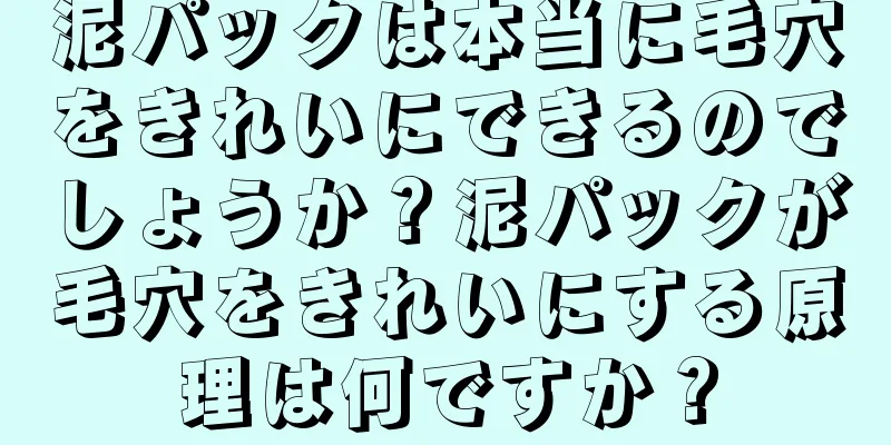 泥パックは本当に毛穴をきれいにできるのでしょうか？泥パックが毛穴をきれいにする原理は何ですか？