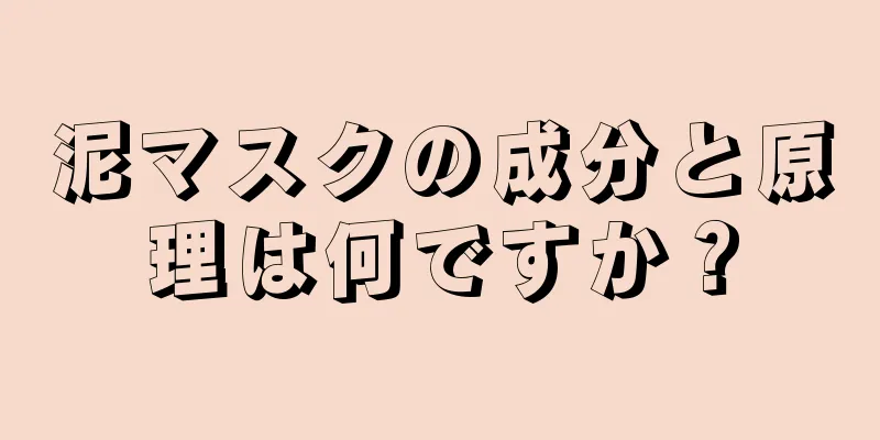 泥マスクの成分と原理は何ですか？