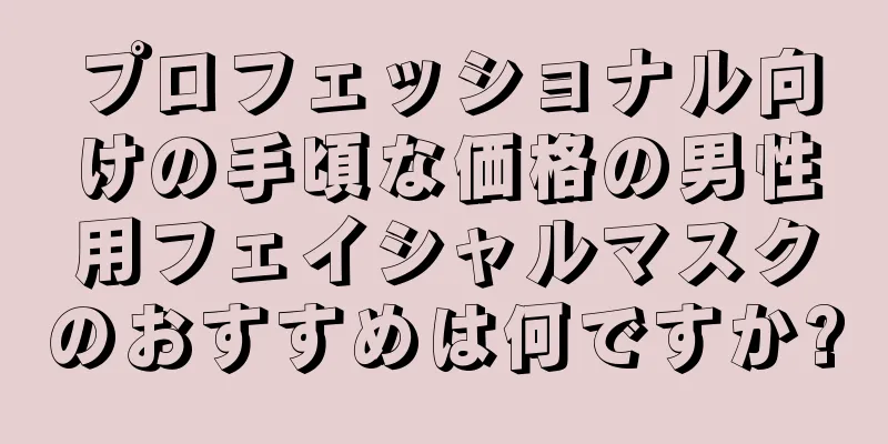 プロフェッショナル向けの手頃な価格の男性用フェイシャルマスクのおすすめは何ですか?