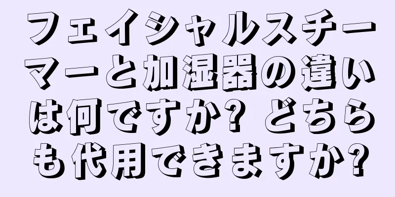 フェイシャルスチーマーと加湿器の違いは何ですか? どちらも代用できますか?