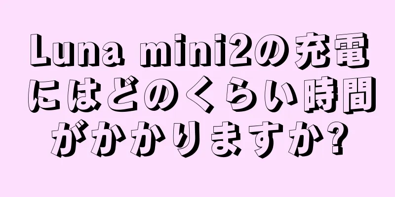 Luna mini2の充電にはどのくらい時間がかかりますか?