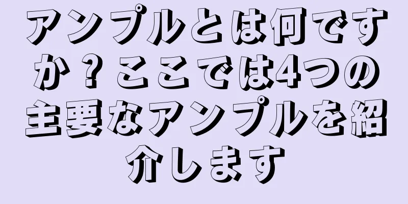 アンプルとは何ですか？ここでは4つの主要なアンプルを紹介します