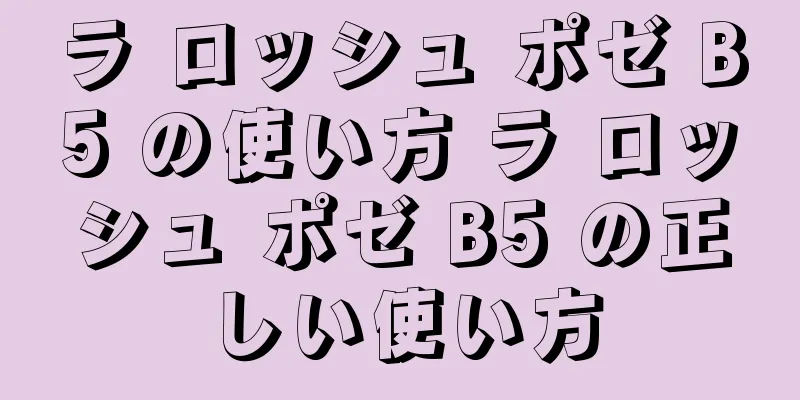 ラ ロッシュ ポゼ B5 の使い方 ラ ロッシュ ポゼ B5 の正しい使い方